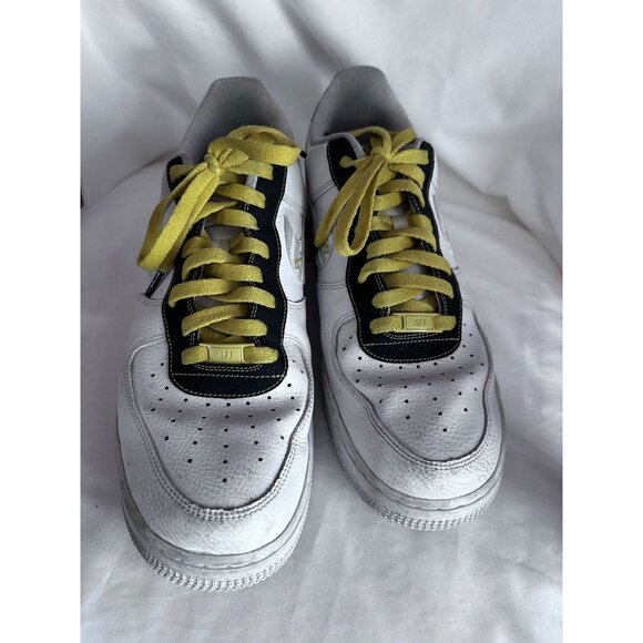 Nike Air Force One 07 LV8 Gold Links Zebra Print Sneakers Men’s Size 11.5 - Picture 2 of 8
